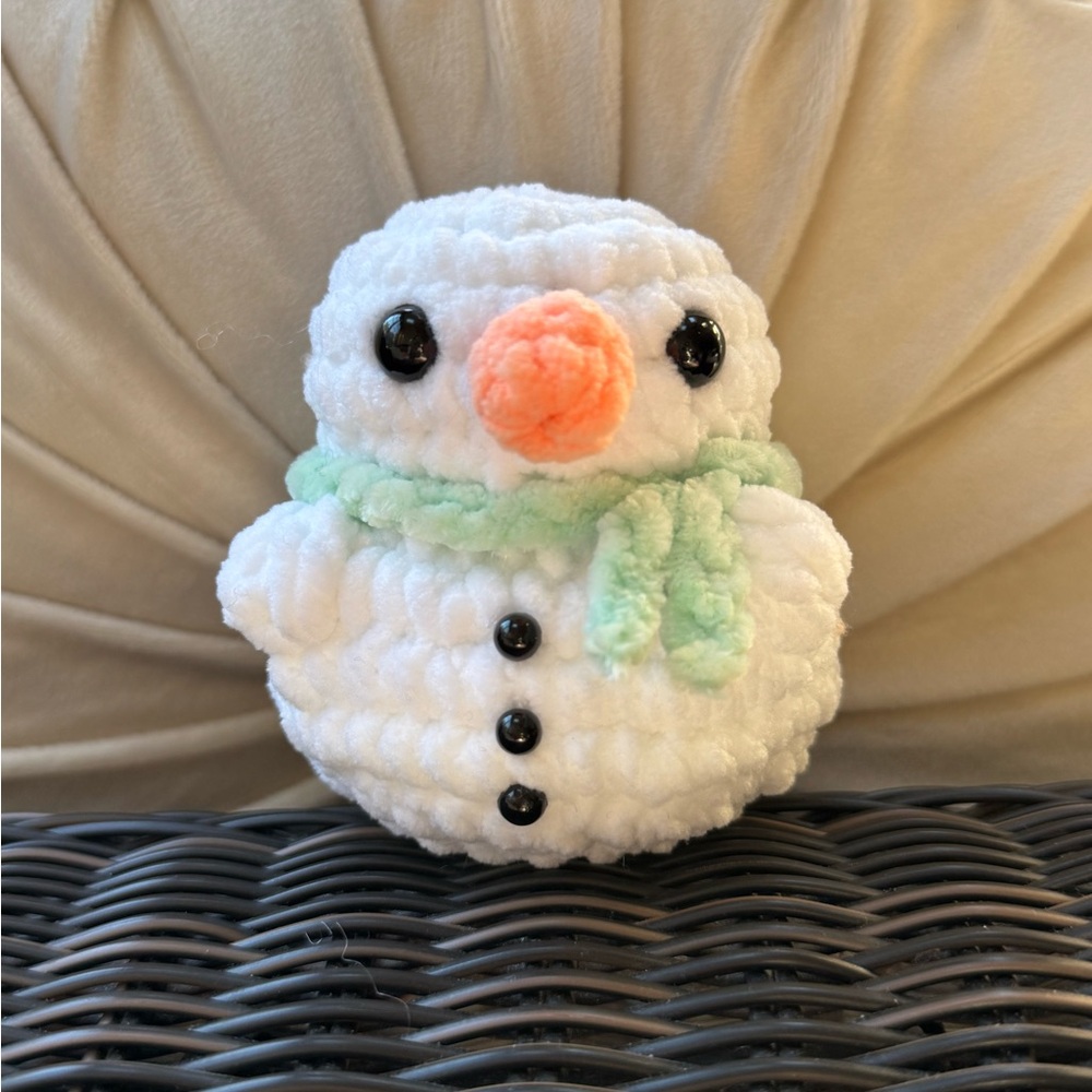***Handmade*** Cute Plush Snowman with Scarf.